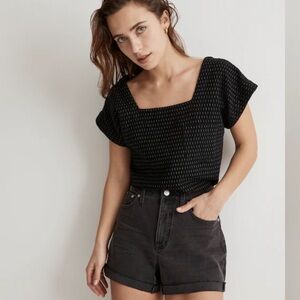 Madewell Jacquard Square Neck Top